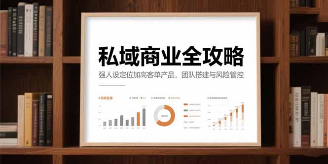 私域商业全攻略，强人设定位加高客单产品，团队搭建与风险管控-百盟网