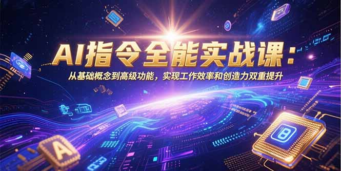 AI指令全能实战课：从基础概念到高级功能，实现工作效率和创造力双重提升-百盟网