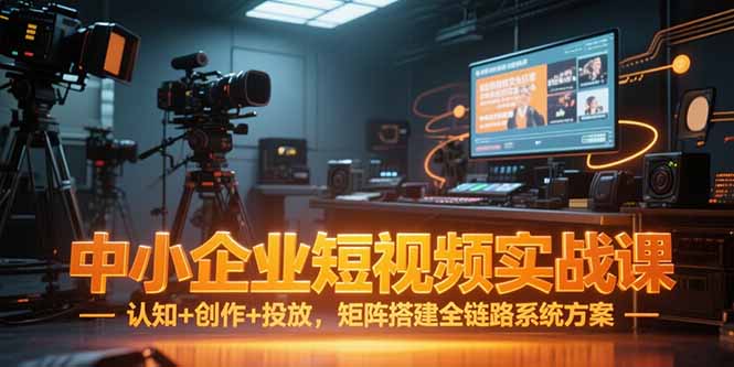 中小企业短视频实战课，认知+创作+投放，矩阵搭建全链路系统方案-百盟网