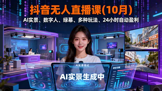 抖音无人直播课(10月-百盟网