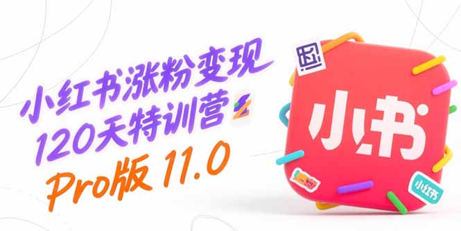 小红书涨粉变现120天特训营Pro版11.0：从0到1掌握平台运营,内容制作和变现-百盟网