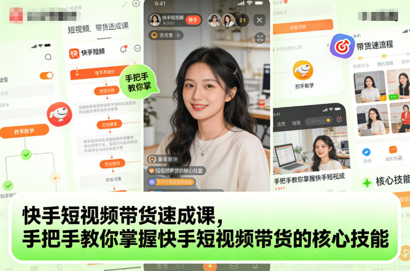 快手短视频带货速成课，手把手教你掌握快手短视频带货的核心技能-百盟网