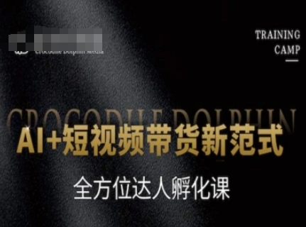 AI+短视频带货新范式，全方位达人孵化课-百盟网