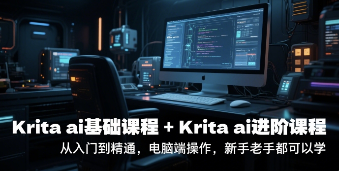 krita ai基础课程+Krita ai进阶课程，从入门到精通，电脑端操作，新手老手都可以学-百盟网