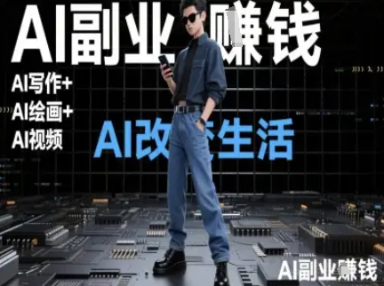 AI改变生活(Ai写作+AI绘画+Ai视频)，AI副业挣钱-百盟网