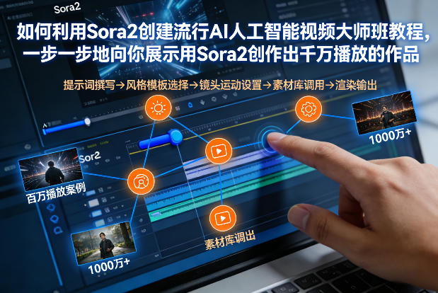 如何利用Sora2创建流行AI人工智能视频大师班，一步一步地向你展示用Sora2创作出千万播放的作品-百盟网