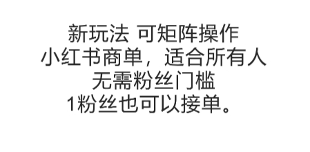 可矩阵操作，小红书商单新玩法，适合所有人，无需粉丝门槛，1粉丝也可以接单-百盟网