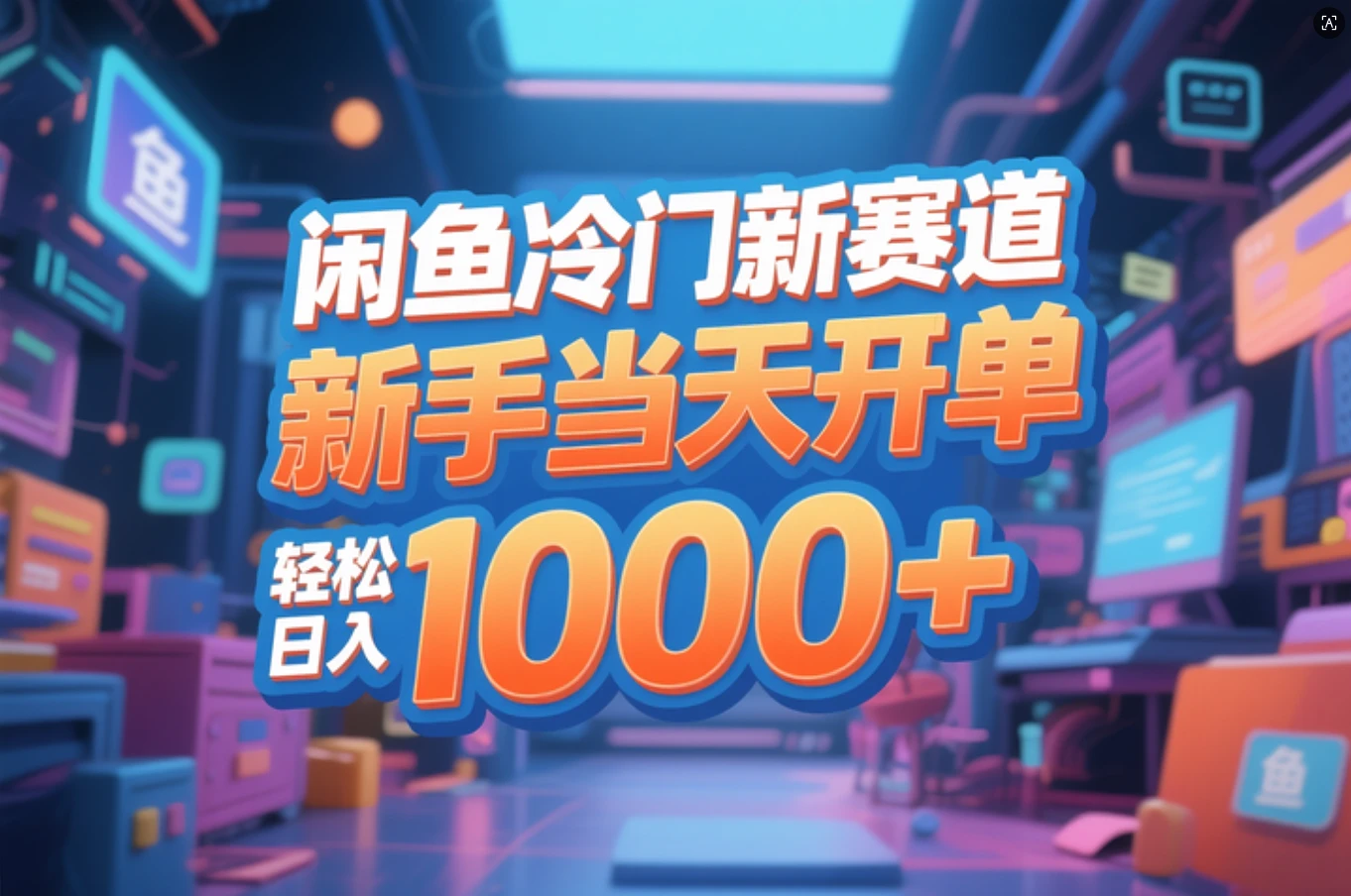闲鱼冷门新赛道，新手当天开单，轻松日入1000+-百盟网