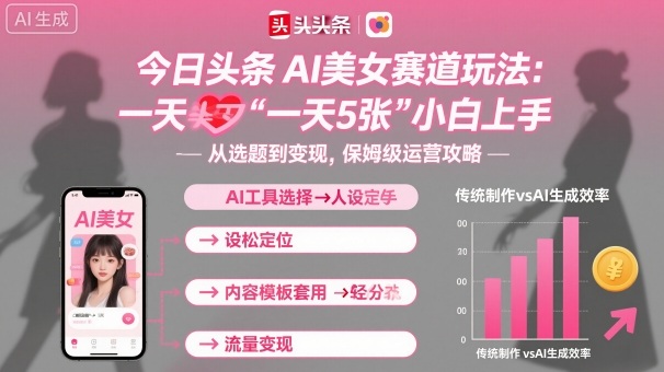 今日头条AI美女赛道玩法，一天轻松5张，小白轻松上手-百盟网
