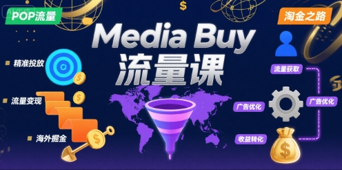 Media Buy之POP流量课，带你开启海外Media Buy淘金之路-牵机网