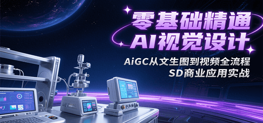 零基础精通AI视觉设计，AiGC从文生图到视频全流程，SD商业应用实战-百盟网