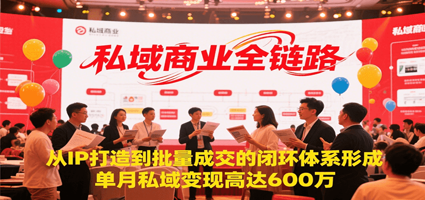 私域商业全链路，从IP打造到批量成交的闭环体系形成，单月私域变现600万-百盟网
