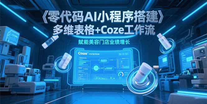 零代码AI小程序搭建，多维表格+Coze工作流，赋能美容门店业绩增长-百盟网
