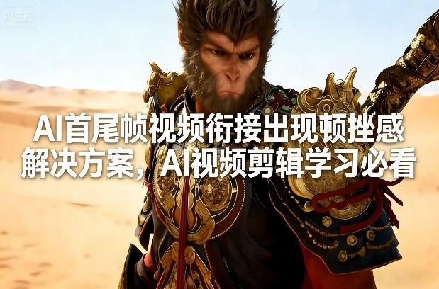 AI首尾帧视频衔接出现顿挫感解决方案，AI视频剪辑学习必看-百盟网