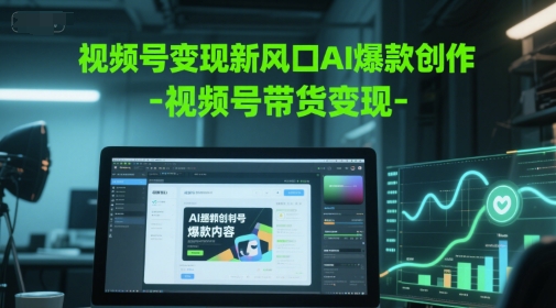 视频号变现新风口AI爆款创作-视频号带货变现-百盟网