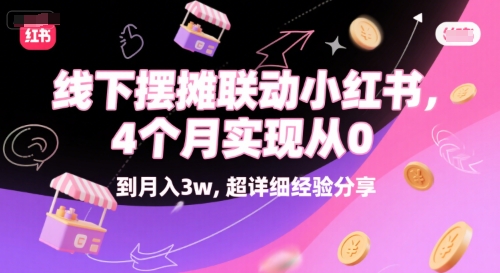 线下摆摊联动小红书，4 个月实现从 0 到月入3w，超详细经验分享-百盟网