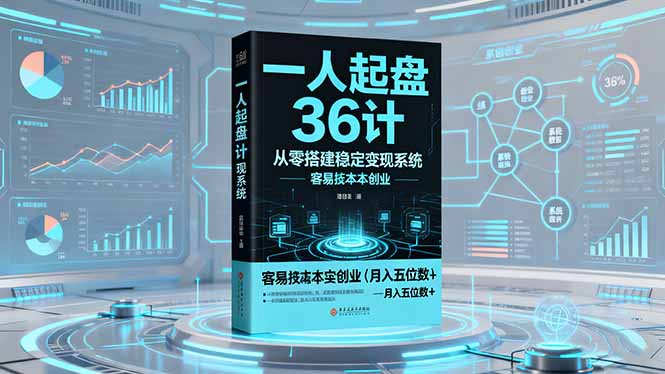一人起盘36计：从零搭建稳定变现系统，实现低成本创业，月入五位数+-百盟网