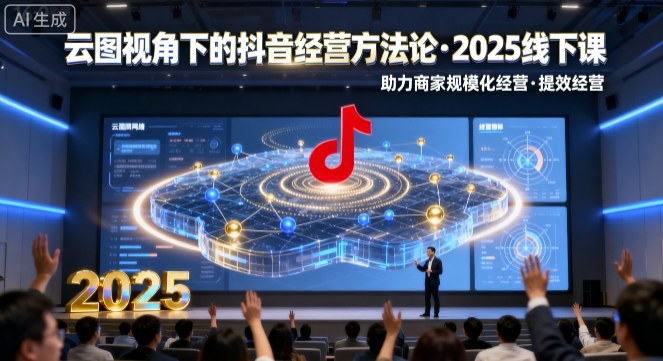 云图视角下的抖音经营方法论，2025线下课，助力商家规模化经营，提效经营(录音+字幕)-百盟网