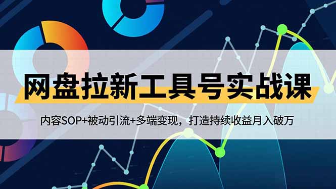 网盘拉新工具号实战课，内容SOP+被动引流+多端变现，打造持续收益月入破万-百盟网