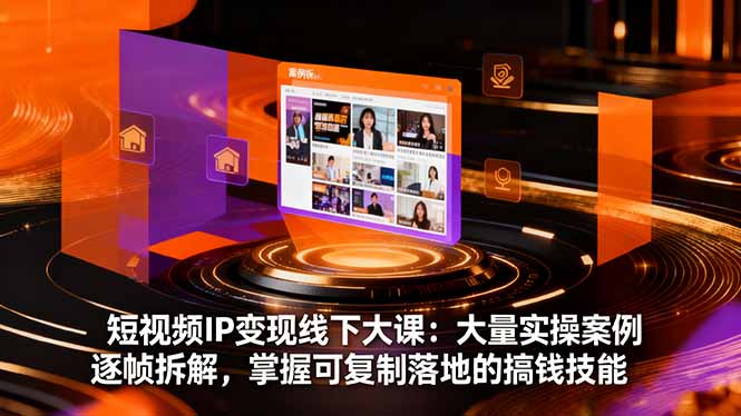短视频IP变现线下大课：大量实操案例逐帧拆解，掌握可复制落地的搞钱技能-百盟网