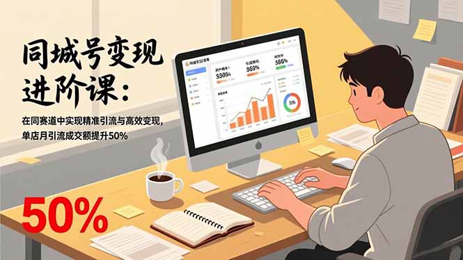 同城号变现进阶课：在同城赛道中实现精准引流与高效变现，单店月引流成交额提升50%-百盟网