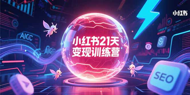 小红书21天变现训练营，AIGC工具高效应用，SEO优化核心技巧-百盟网