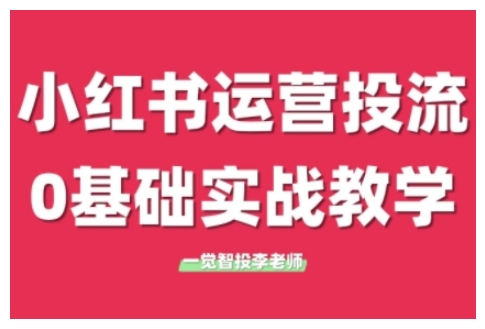 小红书运营投流，小红书广告投放从0到1的实战课，学完即可开始投放(更新)-百盟网