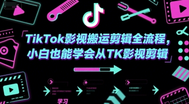 TikTok影视搬运剪辑全流程，小白也能学会从TK影视剪辑-百盟网