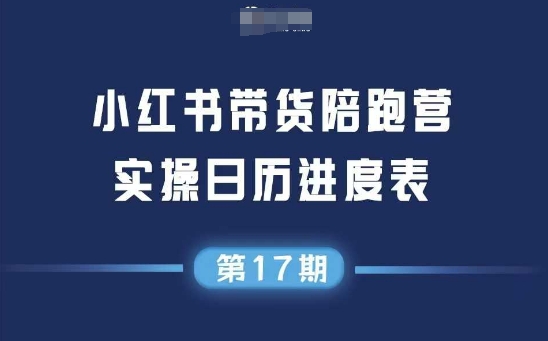 小红书第17期带货陪跑营，不囤货，无不直播，无不投流，通过选品+笔记内容+测品+笔记铺量+矩阵运营打爆款-百盟网