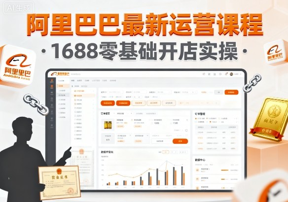 阿里巴巴最新运营课程，1688零基础开店实操-百盟网