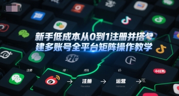 新手低成本从0到1注册并搭建多账号全平台矩阵操作教学，手机号-邮箱-IP-工具-百盟网