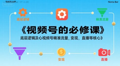 视频号的必修课，视频号的底层逻辑及核心视频号精准流量，变现，直播等核心-百盟网
