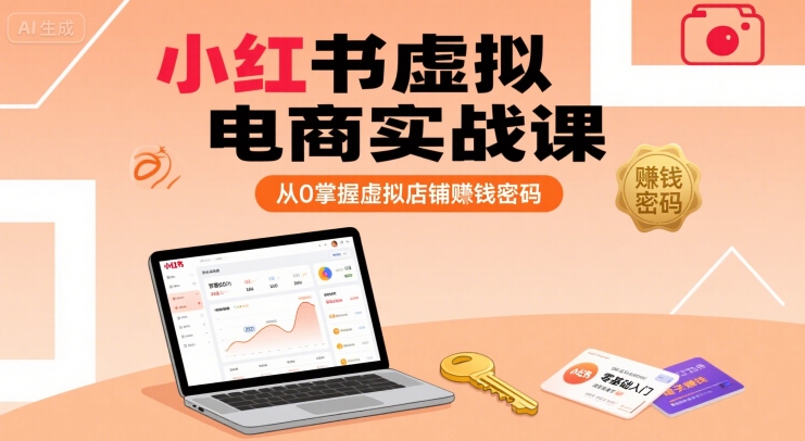 小红书虚拟电商实战课，从0掌握虚拟店铺賺钱密码-百盟网