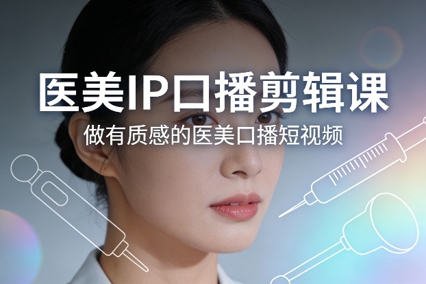 医美IP口播剪辑课，做有质感的医美口播短视频-百盟网
