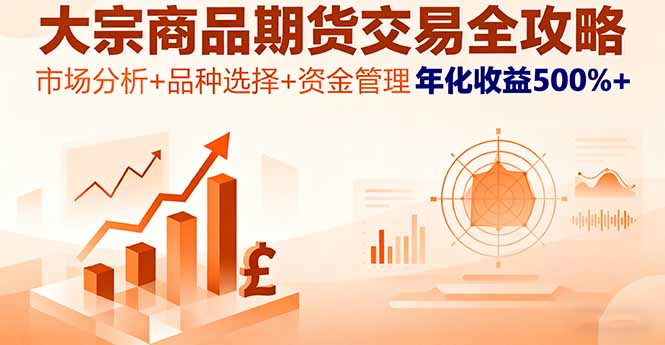 大宗商品期货交易全攻略，市场分析+品种选择+资金管理，年化收益500%+-百盟网