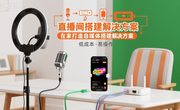 直播间搭建解决方案，在家打造自媒体搭建解决方案-百盟网