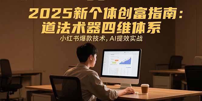 2025新个体创富指南：道法术器四维体系，小红书爆款技术，AI提效实战-项目网
