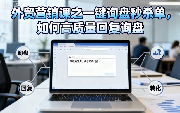外贸营销课之一键询盘秒杀单，如何高质量回复询盘-百盟网