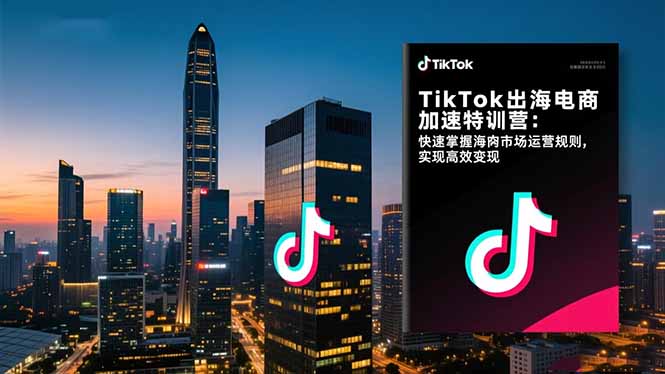 TikTok出海电商加速特训营：快速掌握海外市场运营规则，实现高效变现-百盟网
