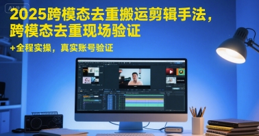 2025跨模态去重搬运剪辑手法，跨模态去重现场验证 +全程实操，真实账号验证-百盟网