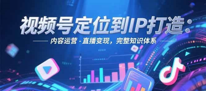 视频号定位到IP打造：账号搭建-内容运营-直播变现，完整知识体系-百盟网