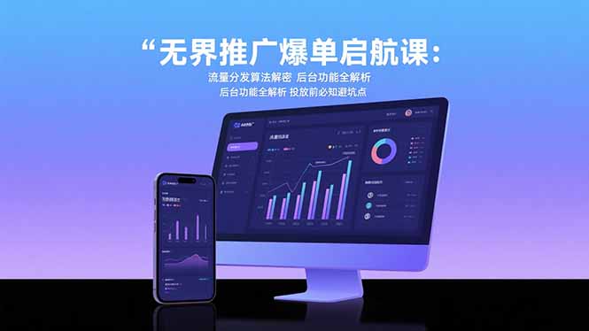 无界推广爆单启航课：流量分发算法解密 后台功能全解析 投放前必知避坑点-时光资源网