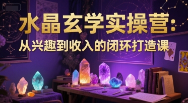 水晶玄学实操营：从兴趣到收入的闭环打造课-百盟网