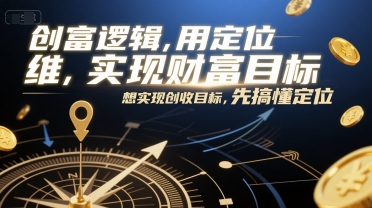 创富逻辑，用定位思维实现财富目标，想实现创收目标，先搞懂定位-百盟网