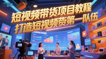短视频带货项目教程，打造短视频带货第一队伍-百盟网