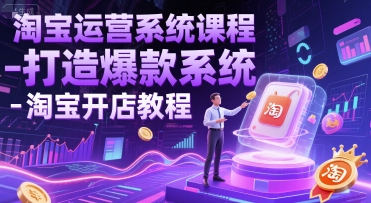 淘宝运营系统课程-打造爆款系统-淘宝开店教程-百盟网