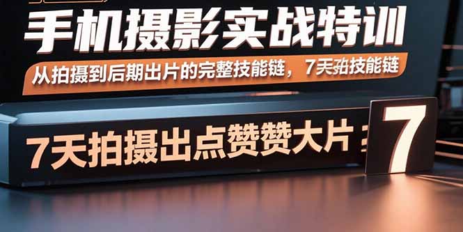 手机摄影实战特训，从拍摄到后期出片的完整技能链，7天拍出点赞大片-百盟网