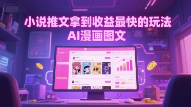 小说推文拿到收益最快的玩法，AI漫画图文-百盟网