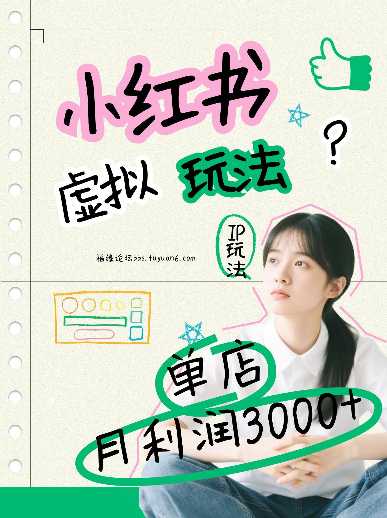 小红书虚拟玩法(铺货流和单品玩法),单店月利润3000+,IP打法+原创商品(0违规)-百盟网