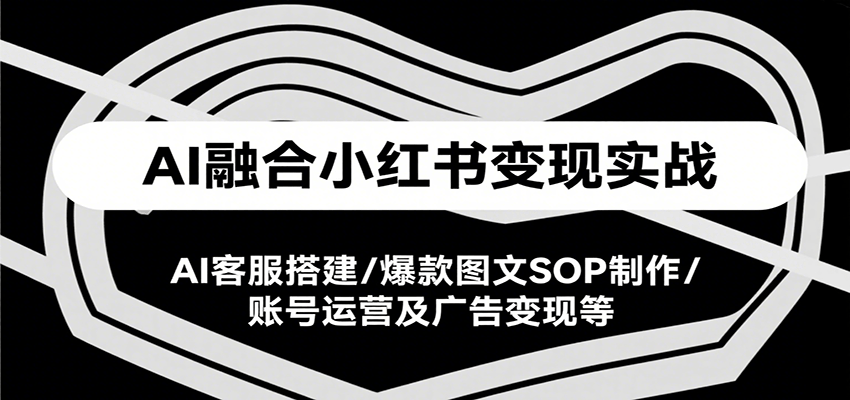 AI融合小红书变现实战课，AI客服搭建/爆款图文SOP制作/账号运营及广告变现等-项目网
